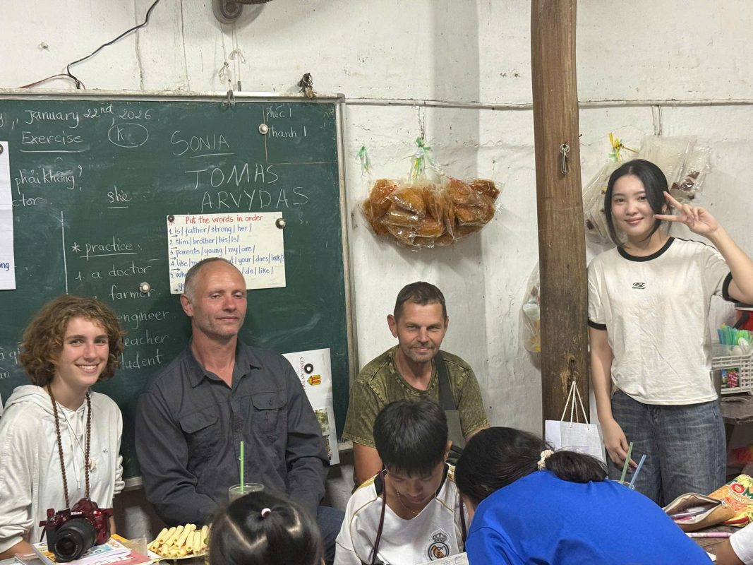 English exchange with students